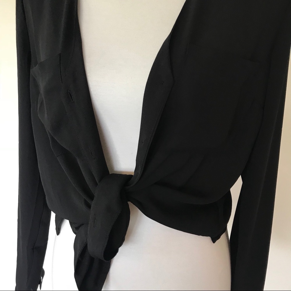 Forever 21 Black Button Up - Picture 3 of 5